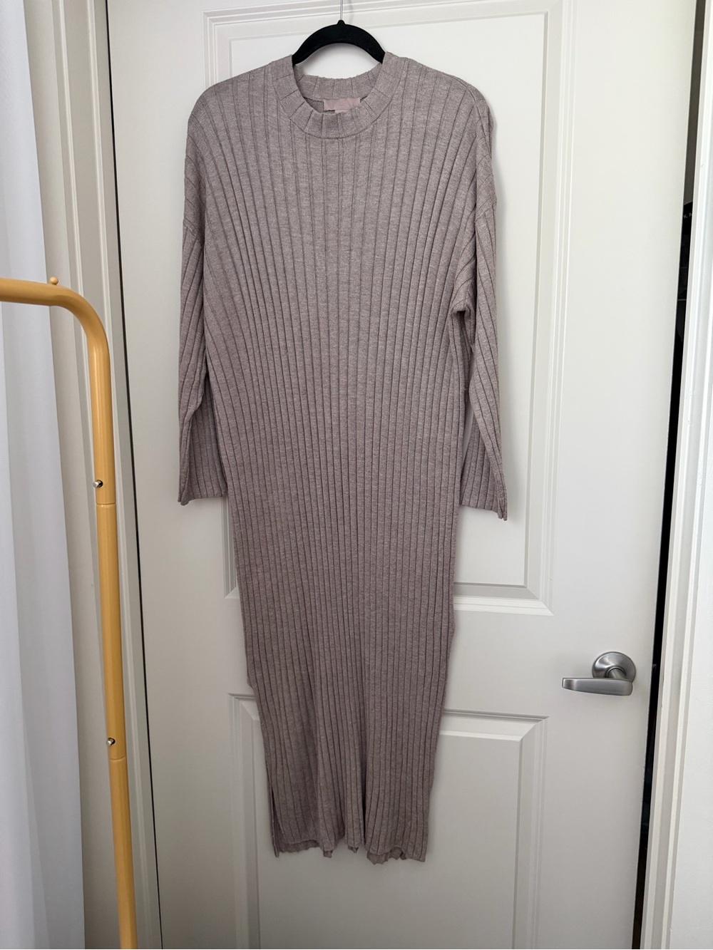 H&M Ribbed Knit Sweater in Taupe